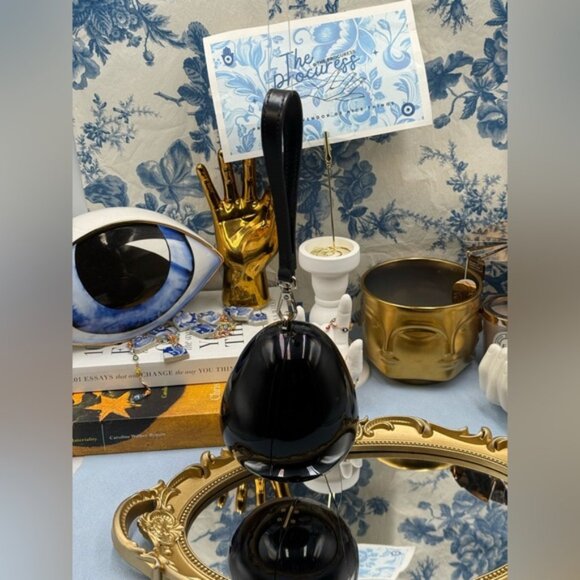 🆕 SIMONE ROCHA 🧿 NWOT Black Perspex Mini Handheld Egg Clutch - Picture 2 of 16